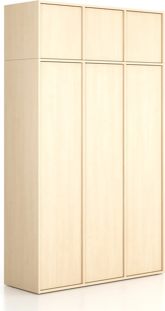Nadstavba pre skrine FRAME, 3x dvere, 1299 x 450 x 427 mm, PUSH-lock, breza