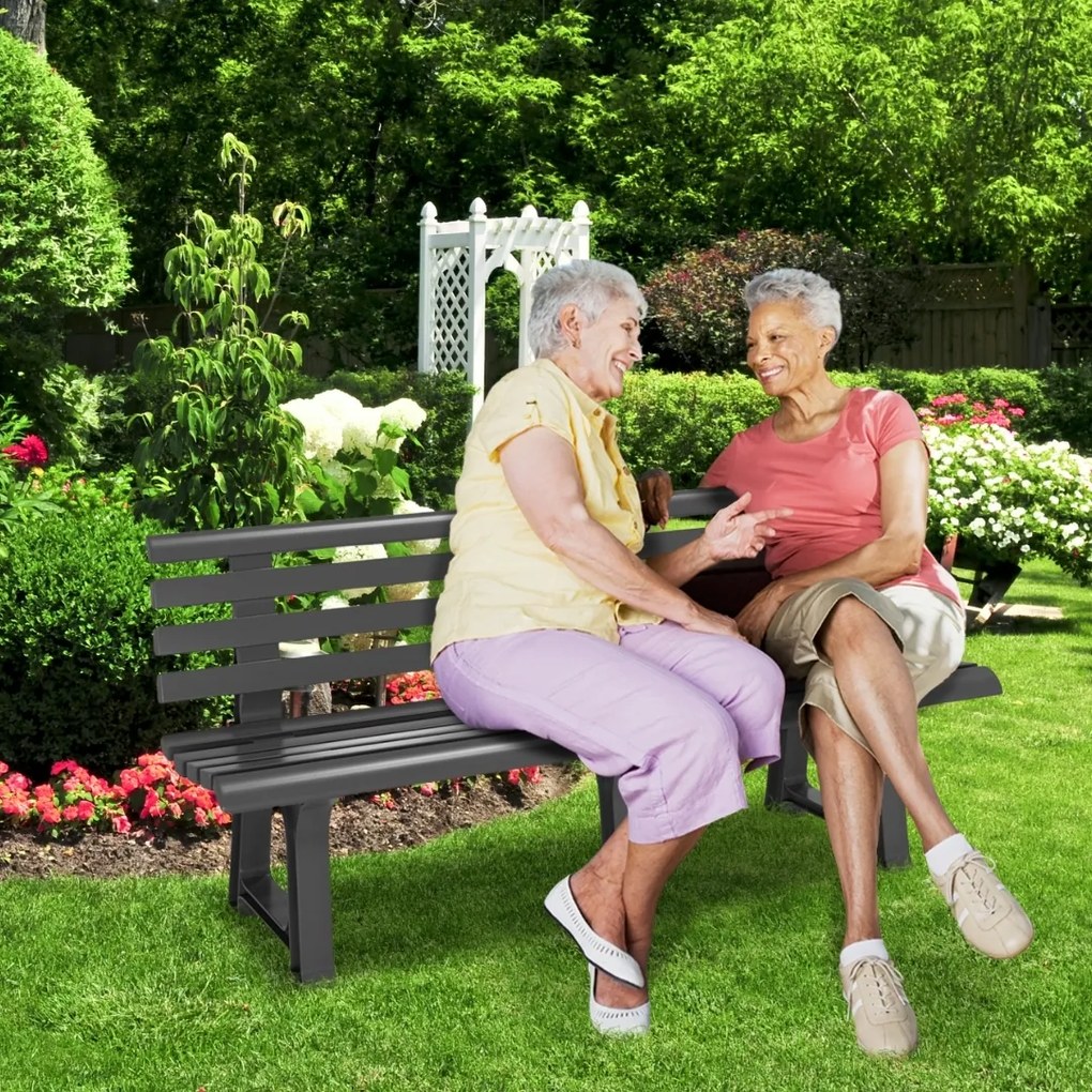 Záhradná lavica ORCHIDEA, 145x49x74cm, antracitová I.P.A.E-Progarden