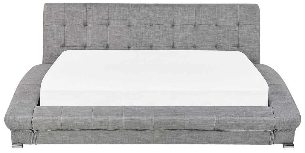 Elegantná sivá čalúnená posteľ 180 x 200 cm LILLE Beliani