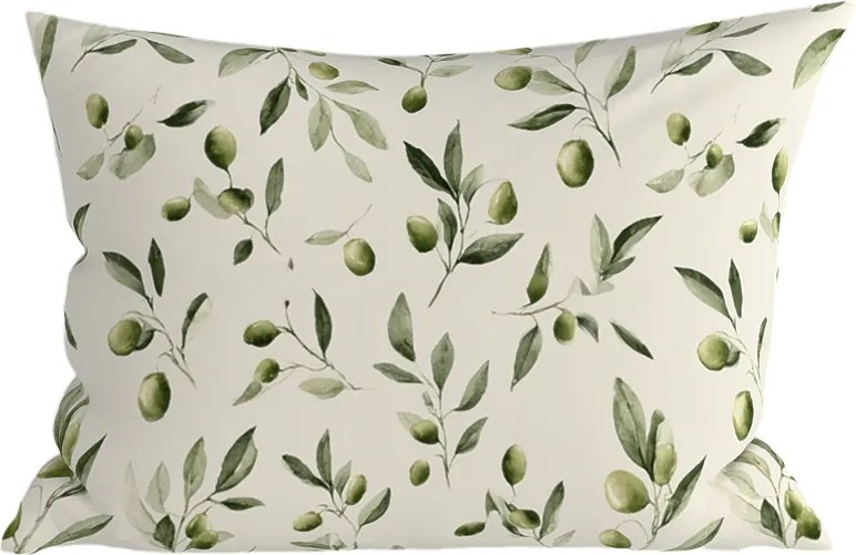 Bavlnená obliečka na vankúš OLIVE POLY 50x70 cm, zelená