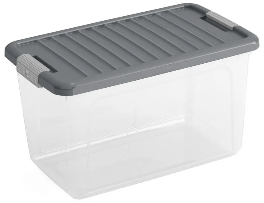 Plastový úložný box s vekom 49x30x28, 5 cm W box M – KIS