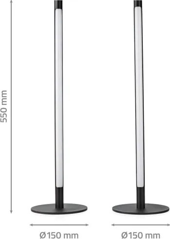 Nedis WIFILD10RGBW-SADA 2xLED RGBIC Stm. stolná lampa LED/36W/230V 2700-6500K+DO