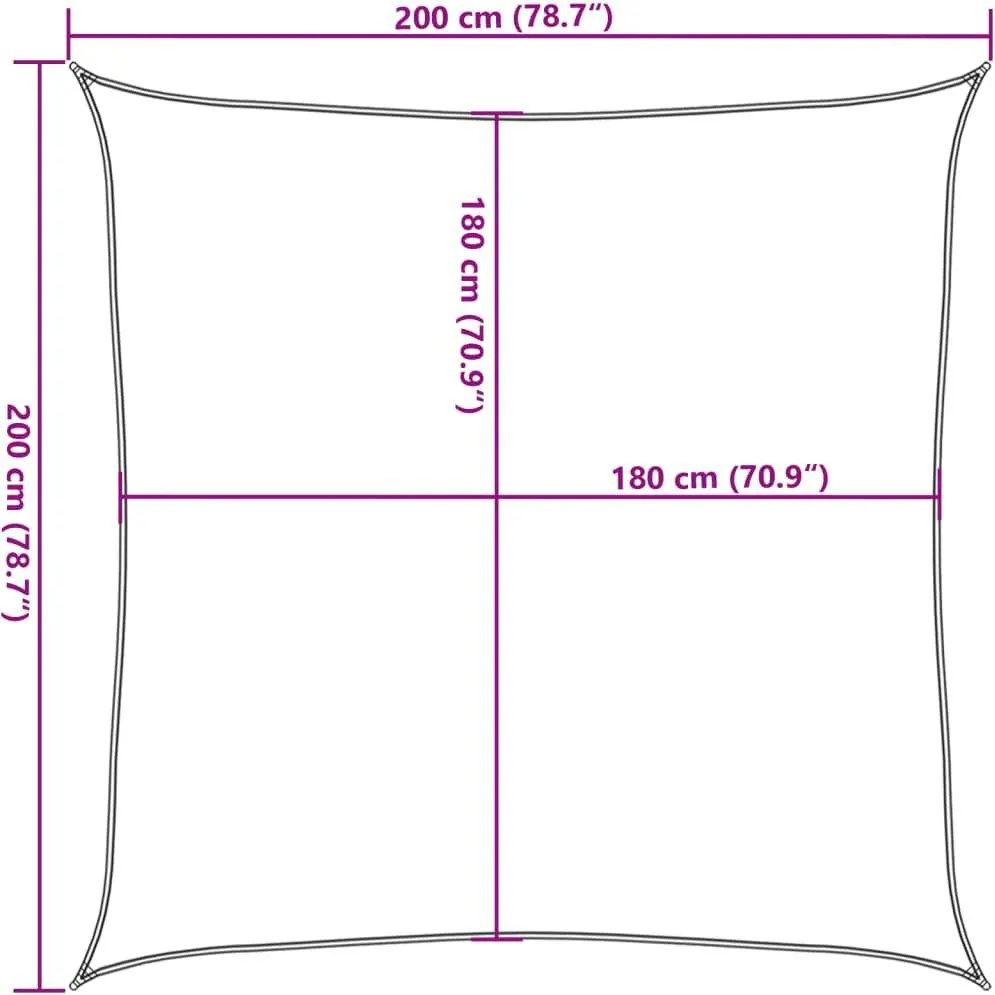 Tieniaca plachta 160 g/m², tehlová 2x2 m, HDPE