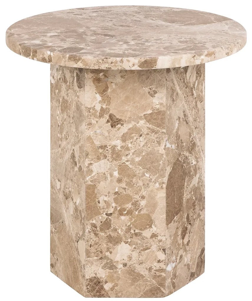 Odkladací stolík Naxos 50 cm mramor Latte
