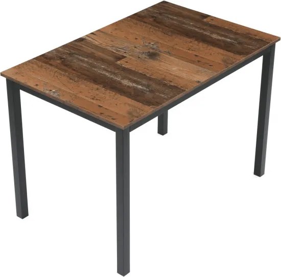 Jedálenský stôl 110x70 cm GDT-202 staré drevo / čierny