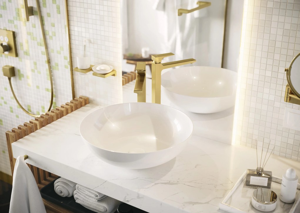 Hansgrohe AddStoris, jednoduchý háčik, leštený vzhľad zlata, HAN-41742990