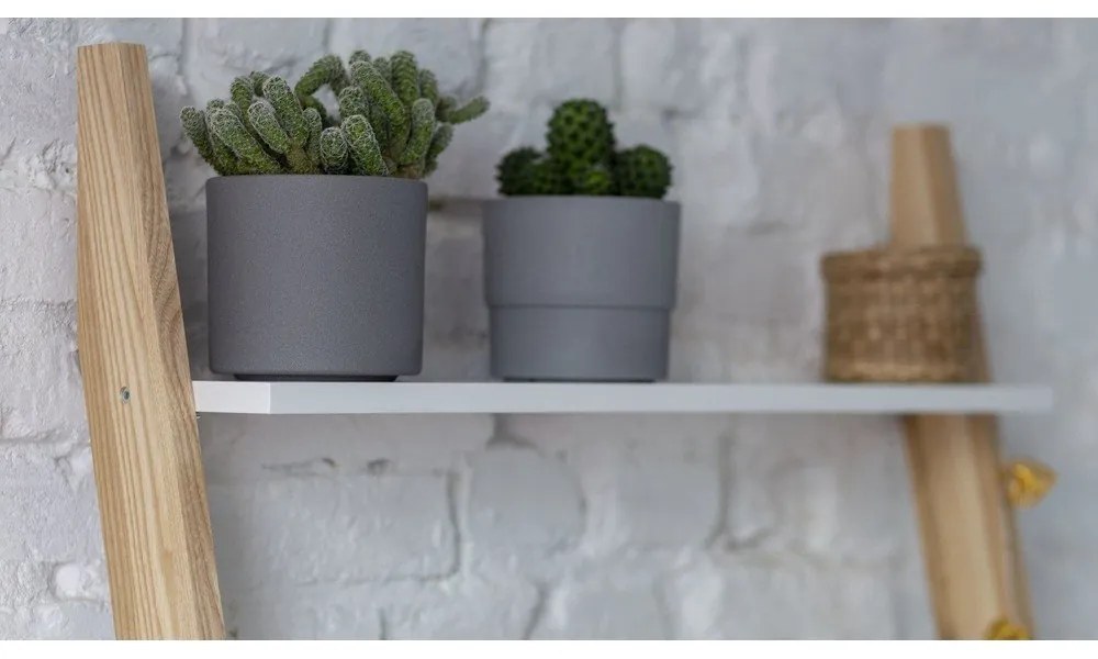 Biely stojan s pracovnou doskou a zásuvkou Ragaba Leno