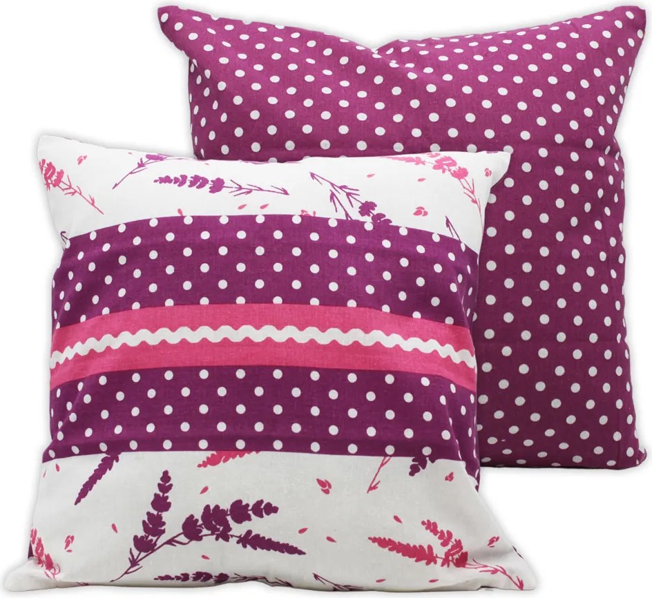 HOME ELEMENTS Obliečka na vankúš 40 x 40 cm, Levanduľa 2022