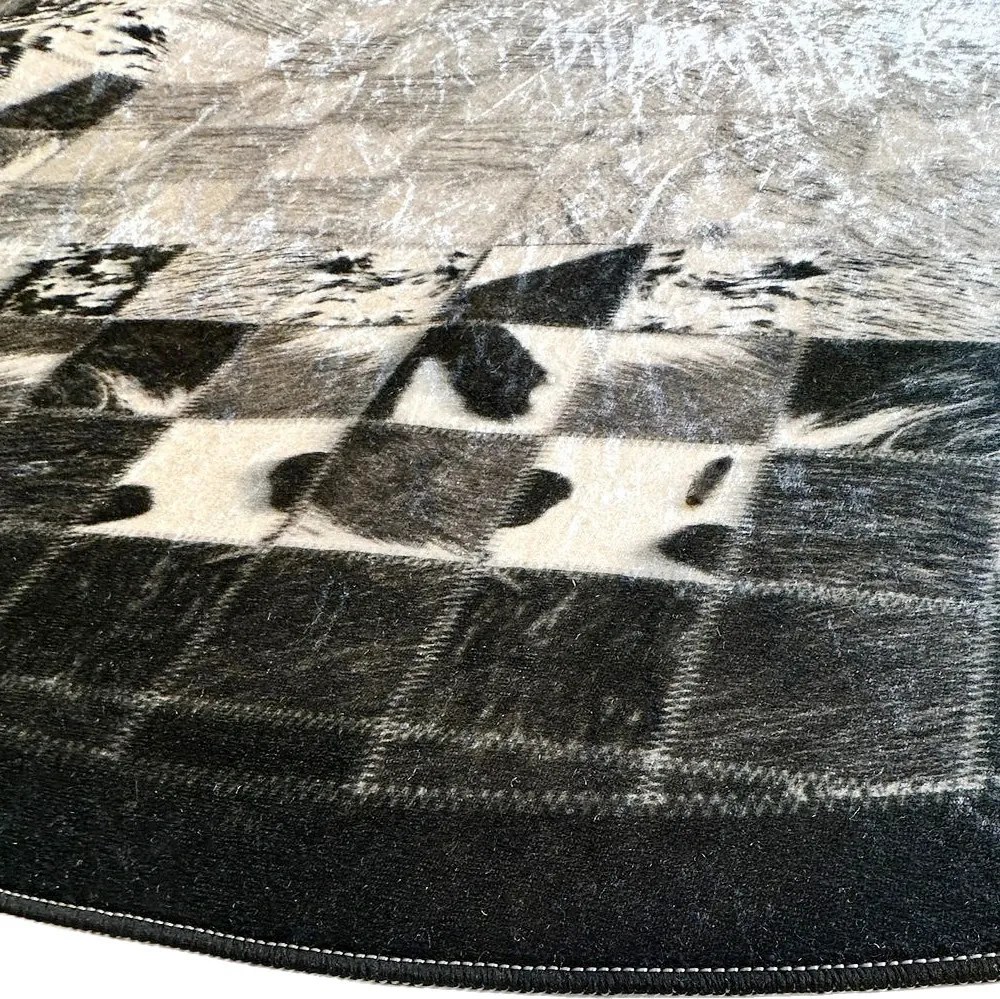 BE Koberec Porte 2054 Koło GREY – sivý okrúhly Rozmer: 80 cm