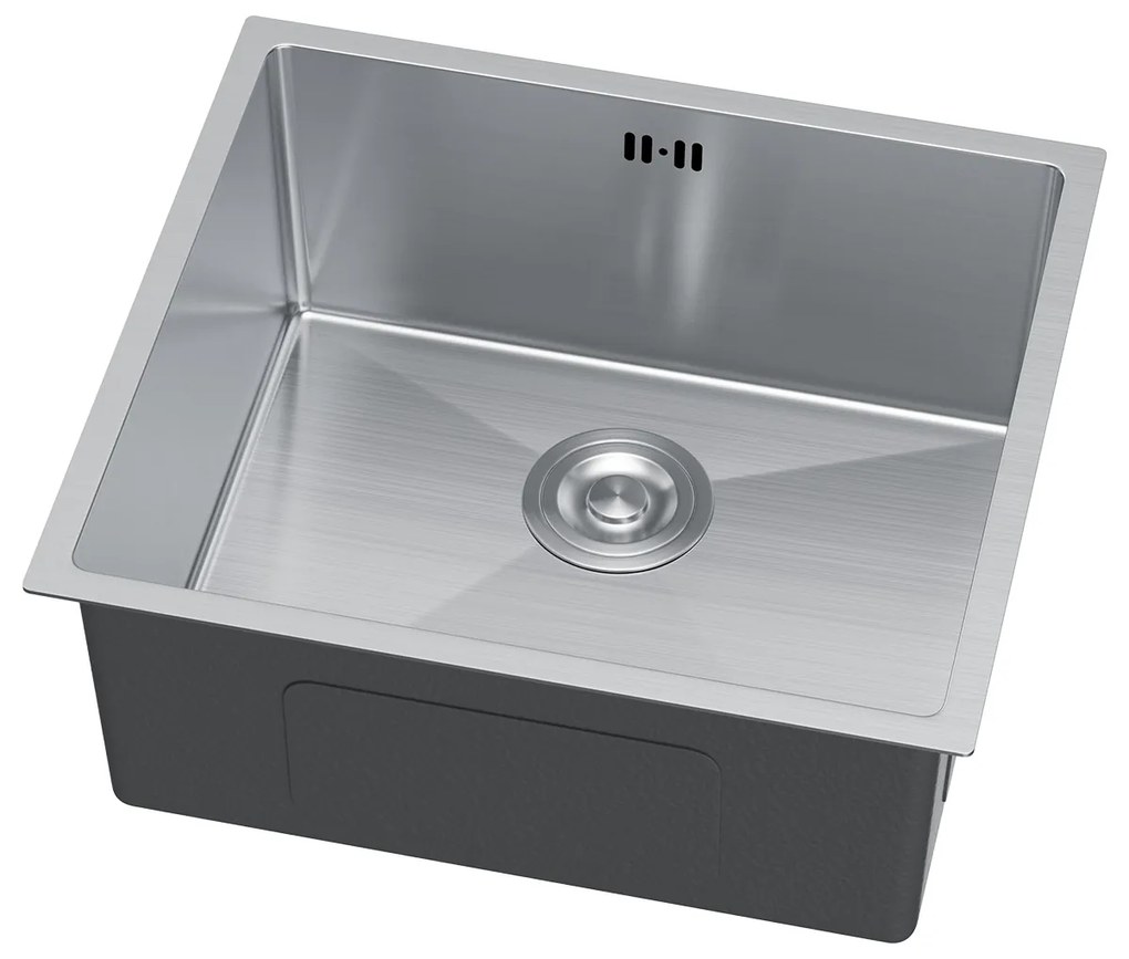 Erga HD, 1-komorový oceľový drez 490x440x210 mm, oceľová, ERG-MLS-HD4944
