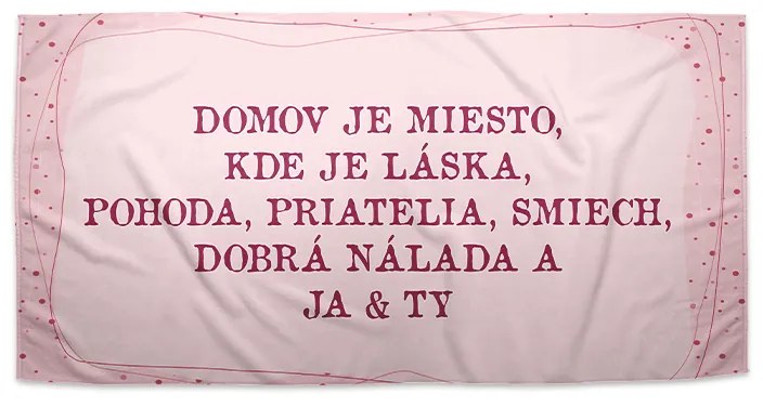 Sablio Uterák Domov 3 - 50x100 cm