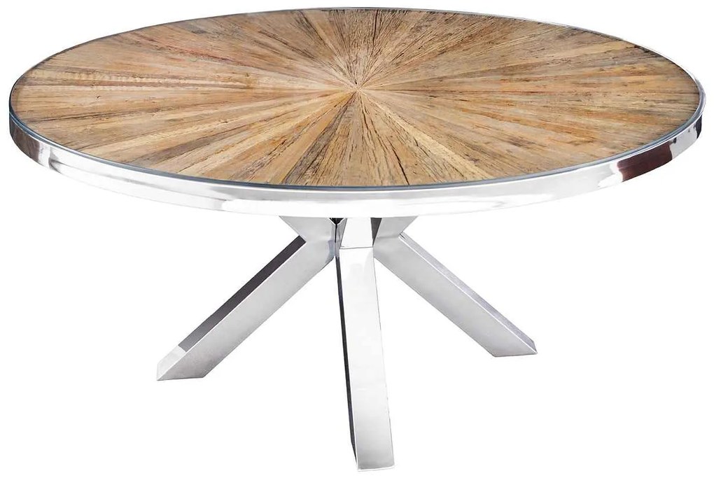 Okrúhly jedálenský stôl Shark 140 cm teak