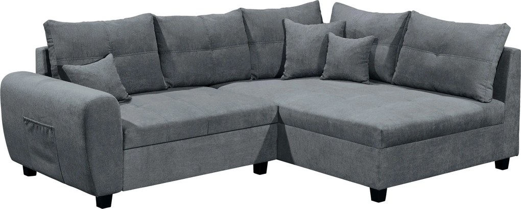 XXXLutz ROHOVÁ SEDAČKA, textil, kompozitné drevo, antracitová MID.YOU - Sedačky - 002220035601