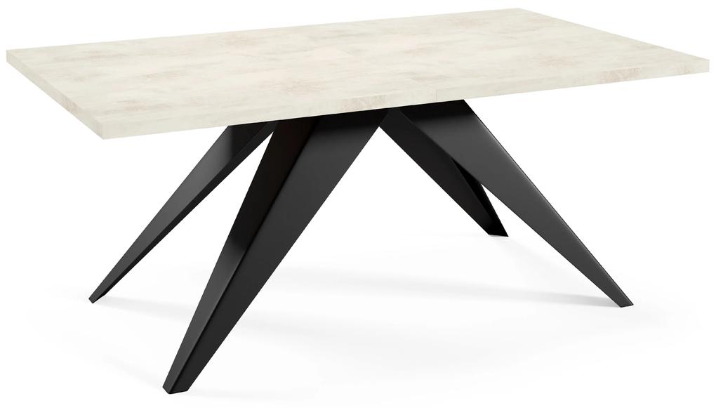 Rozkladací jedálenský stôl MASON chromix biely Rozmer stola: rozmer 160cm