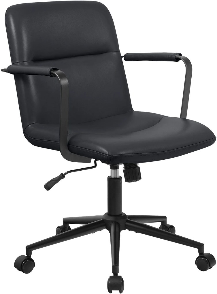 Kancelárska stolička Hilda pravá koža - čierna