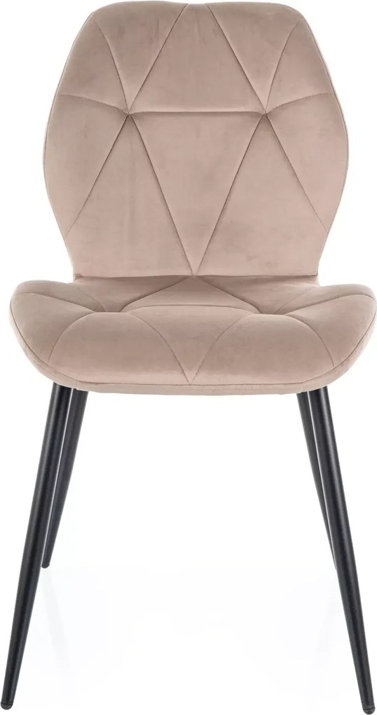 SI Stolička Rick Velvet tmavá béžová
