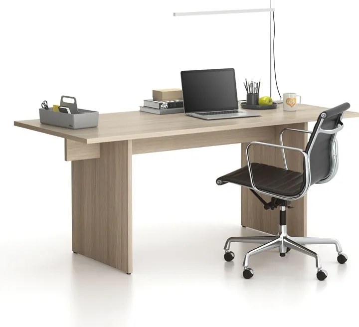 Kancelársky stôl single SOLID, 180x80 cm, dub prírodný