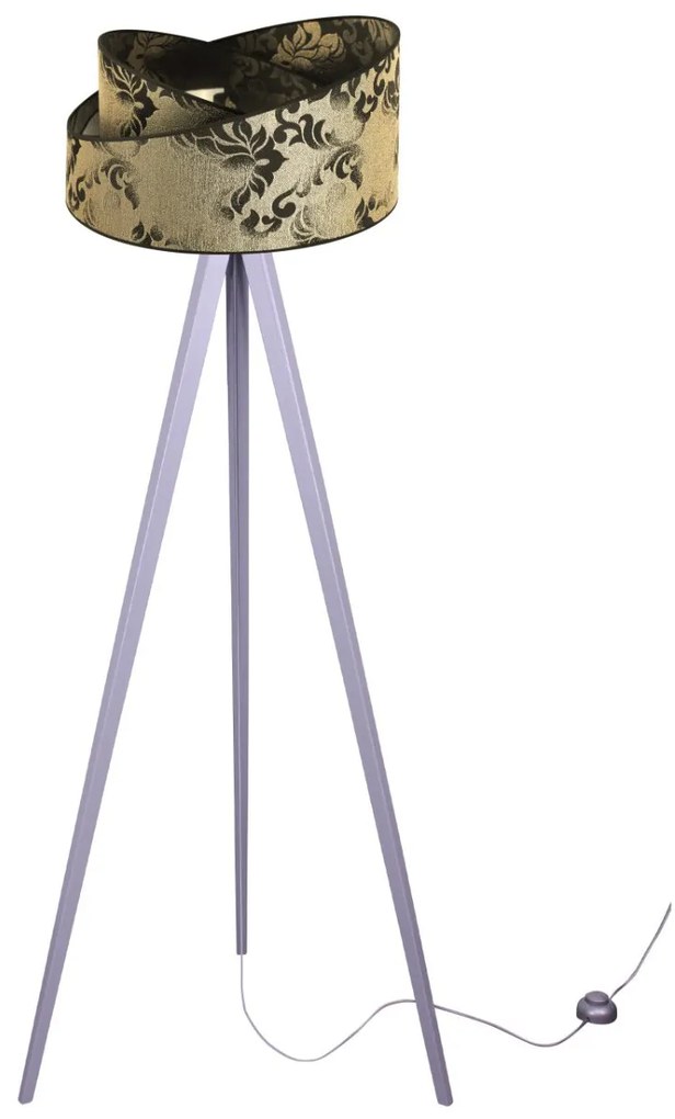 Stojacia lampa Werona, 1x textilné tienidlo so vzorom (výber zo 7 farieb), (výber zo 6 farieb konštrukcie)