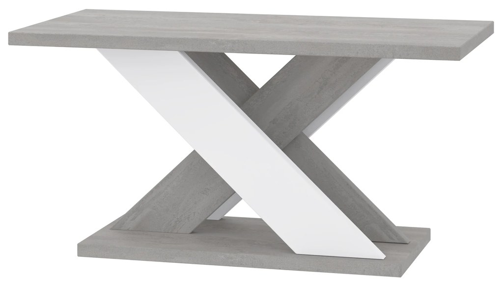 Konferenčný stolík Xalin (svetlosivá + biela). Vlastná spoľahlivá doprava až k Vám domov. 1055278