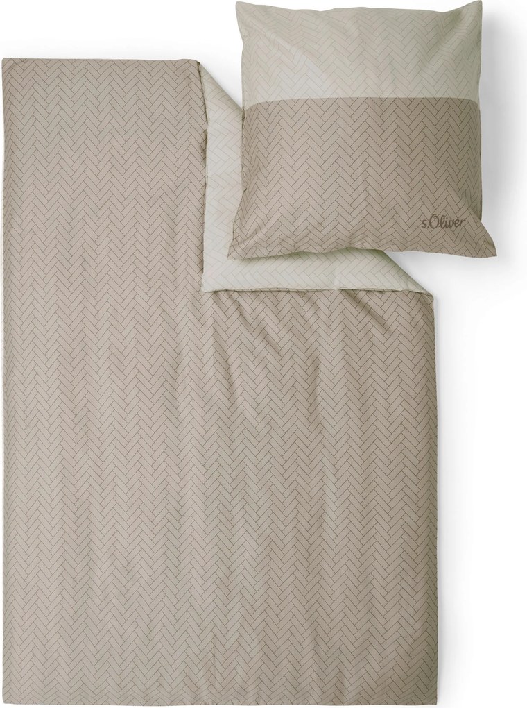 XXXLutz POSTEĽNÁ BIELIZEŇ, makosatén, béžová, 155/220 cm S. Oliver - Online Only bytové doplnky - 003252014302
