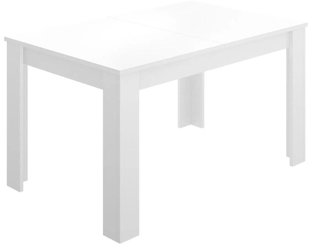 Rozkladací jedálenský stôl Dine glossy white