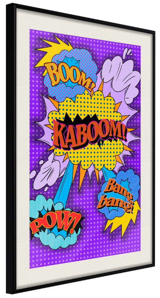 Artgeist Plagát - Kaboom! [Poster] Veľkosť: 20x30, Verzia: Zlatý rám s passe-partout