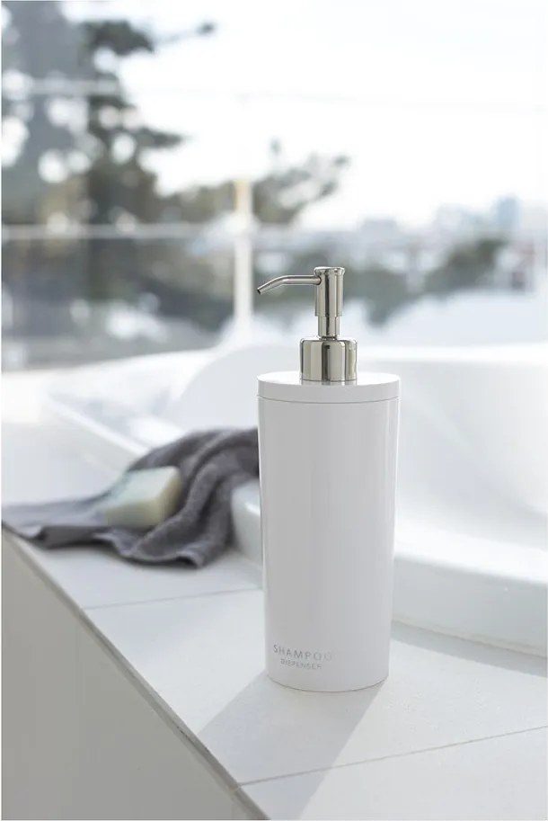 Biely plastový dávkovač mydla 500 ml Round – YAMAZAKI