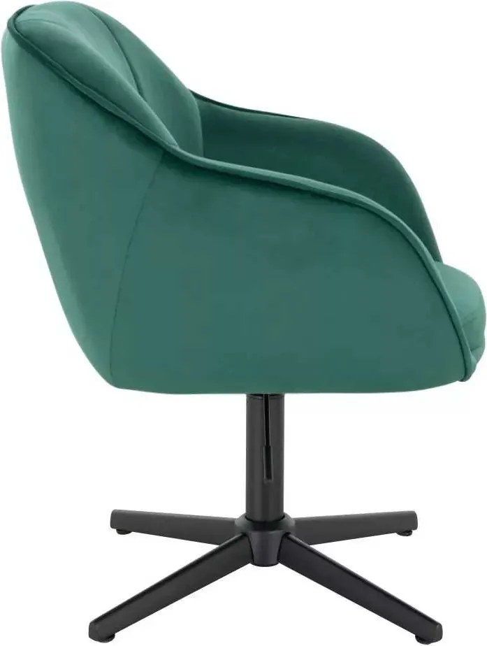 LuxuryForm DESIGN Stolička AVOLA VELUR na čiernom kríži - zelená