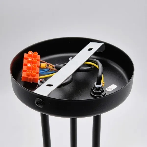 Prisadený luster MATYLDA 3xE27/60W/230V čierna