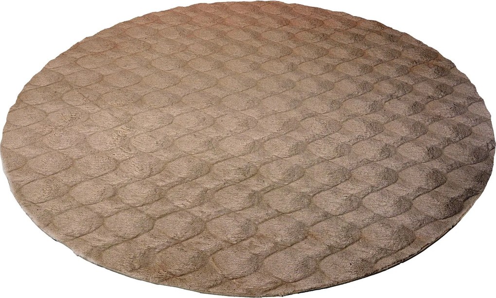 Obsession, Kusový koberec Diamond Cut 800 Cream kruh, 120x120 (priemer) kruh, béžová, obývacia izba