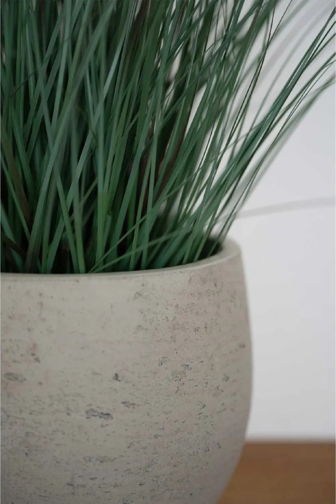 Moderný kvetináč RAFIOT, sklolaminát, výška 21 cm, béžový