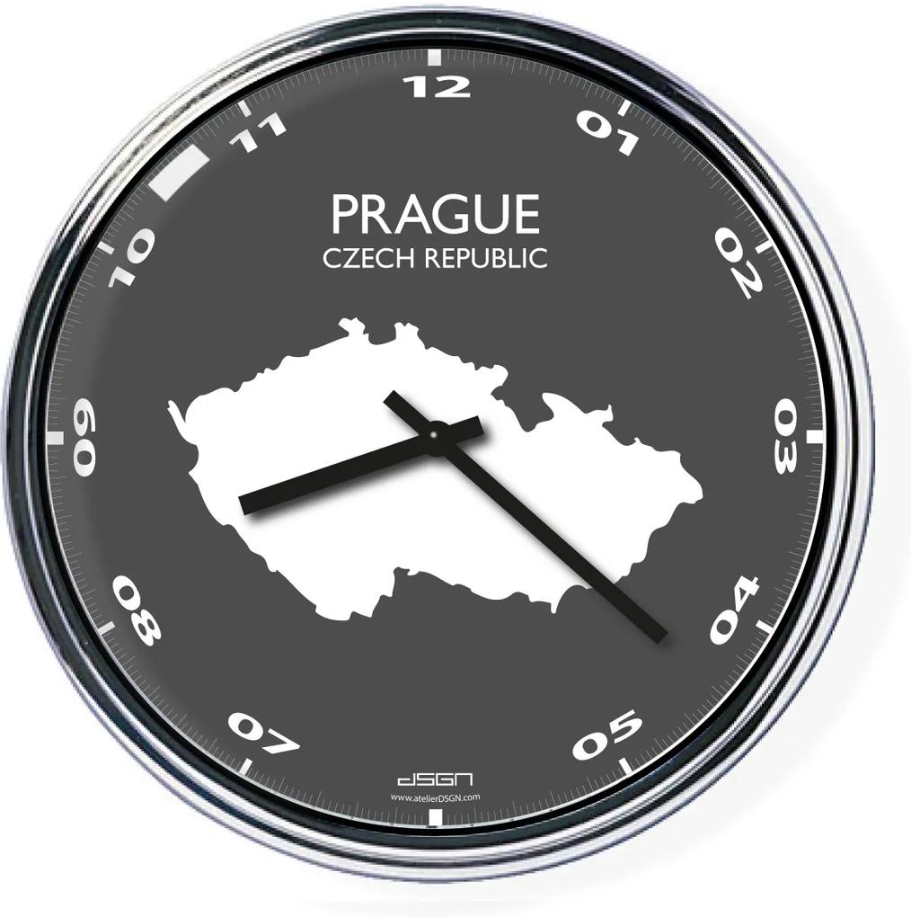 Kancelárske nástenné hodiny: Praha,  Výber farieb Svetlé