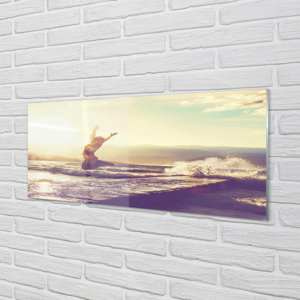 Obraz plexi Ženské jazero mraky 120x60 cm