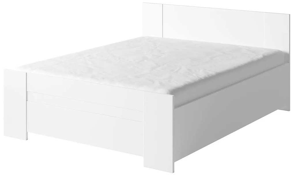 Posteľ s priestorom Kler KE02, Farby: biela / biely + ekokoža soft 020 pik