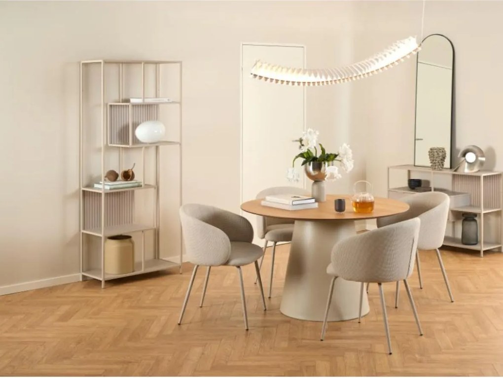 Jedálenská stolička Eleanor, čalúnená, béžová/Kašmír (08177)