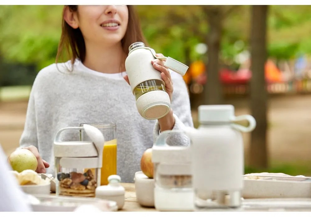 Krémová cestovná sklenená fľaša 500 ml To Go Organic – Lékué
