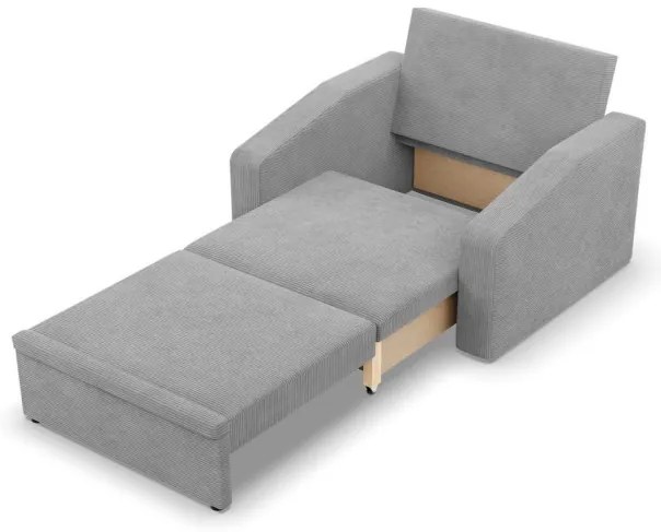 Kreslo ORBIT Poso rozkladacie, svetlosivé