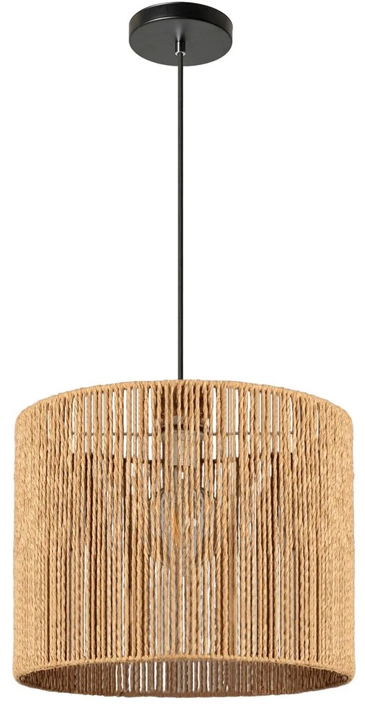 Toolight BOHO, stropné svietidlo s priemerom 25cm 1xE27 APP1323-1CP, čierna-hnedá, OSW-02410