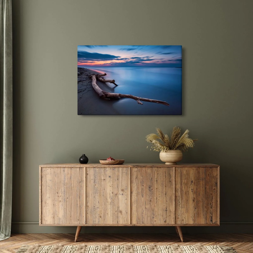 Obraz pláže pri západe slnka (90x60 cm)