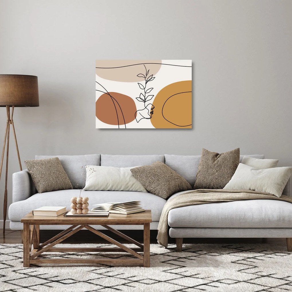 Sklenený obraz - Boho Shapes (70x50 cm)