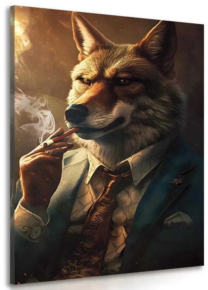 Obraz zvierací gangster vlk Varianta: 60x90