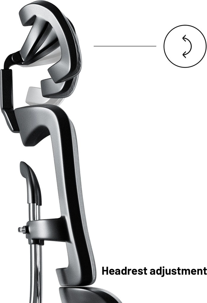 Ergonomická kancelárska stolička s podnožkou Normal Size, čierny-sivý: Diablo V-Master