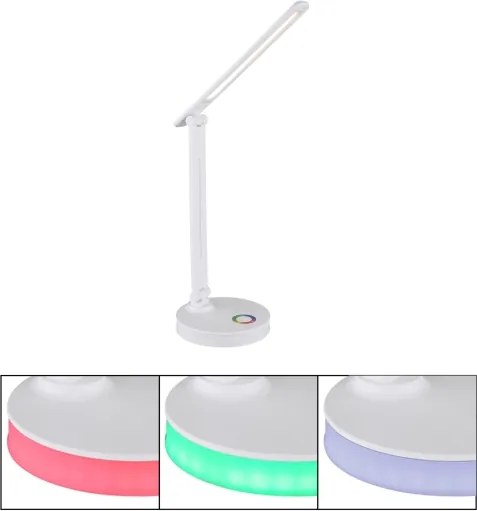 Globo 58445W - LED RGBW Stmievateľná stolná lampa GERALDO LED/5W/230V + LED/2W
