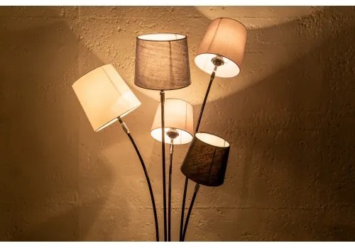 Stojaca lampa 40745 Levels 176cm Čierna, Šedá, Biela  - Komfort-nábytok