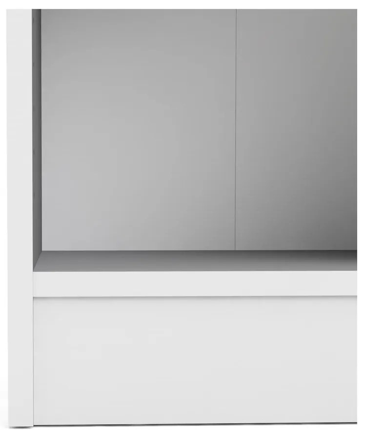 Biela knižnica Tvilum Basic, 41 x 203 cm