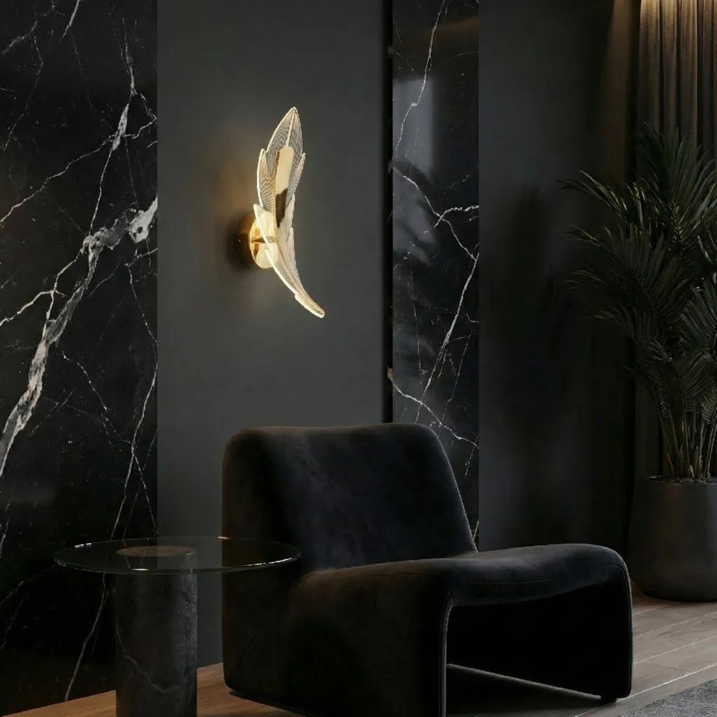 Toolight Rea, NÁSTENNÉ LED SVIETIDLO G182-W GOLD, OSW-07814