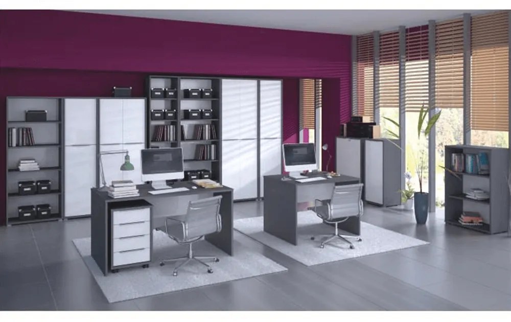PC stolík Tempo Kondela Rumia (grafit + biela). Vlastná spoľahlivá doprava až k Vám domov. 1015451