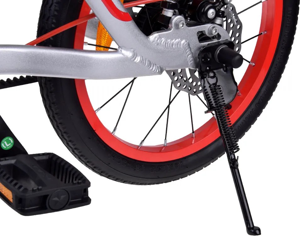 RoyalBaby Detský bicykel 16" Mars, ľahký hliníkový, moderný, strieborný RB16-26