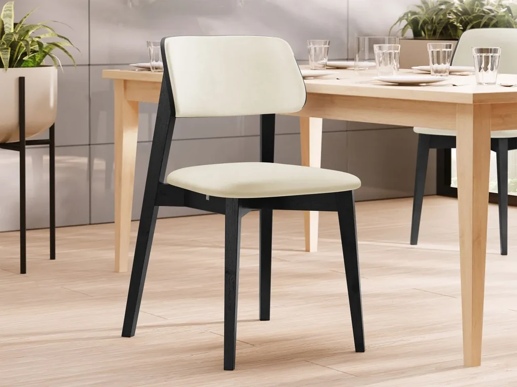 Čalúnená jedálenská stolička KT63/C, Dostupné poťahy: Magic Velvet 2205, Farby: buk