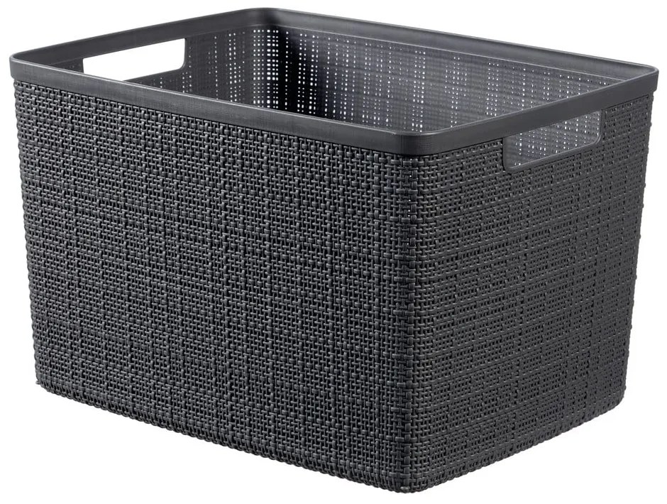Tmavosivý úložný koš Curver Jute, 20 l